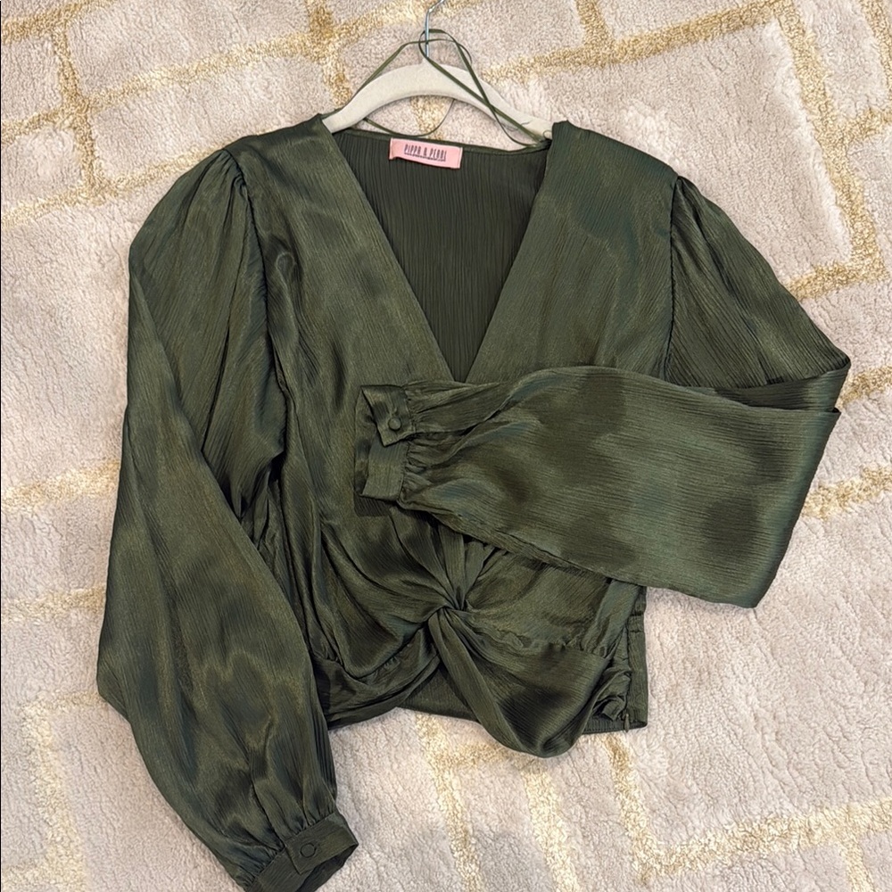 Elegant Green Blouse
